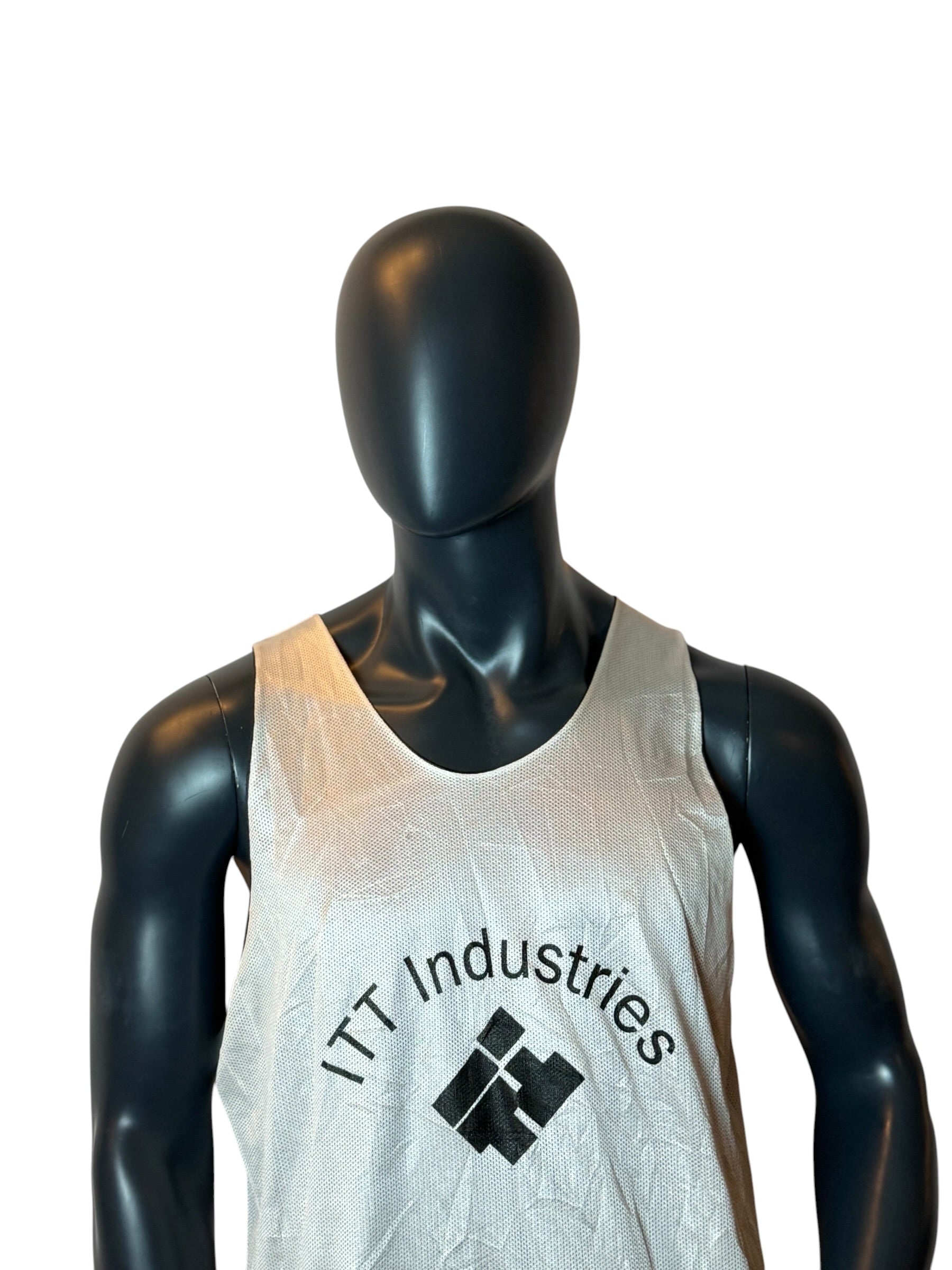 ITT Industries Reversible Mesh Jersey Black White Tank Top